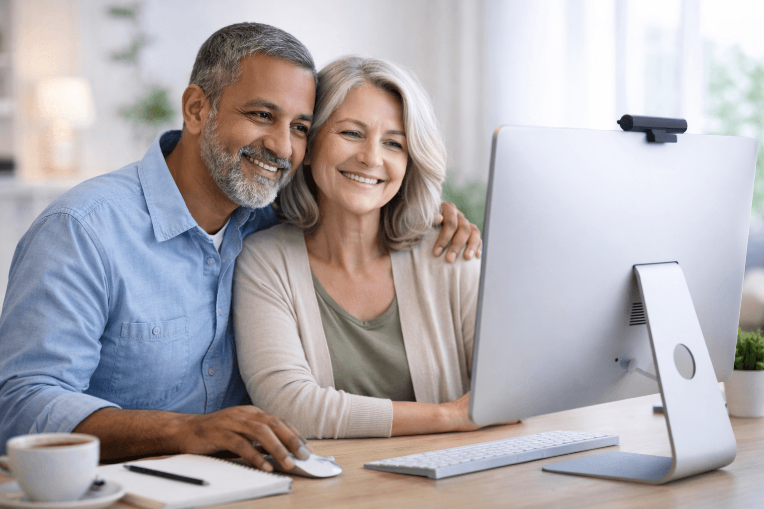 Patients enjoying a virtual specialist consultation from home
